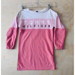 Tommy Hilfiger Children Girl Long Pink Sleeve Graphic T-Shirt Large